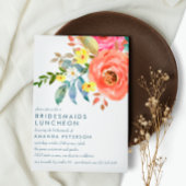 Perzikroze pony's Bridesmaids Luncheon Weddenschap Kaart