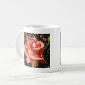 Perzikroze Roos Koffiemok (Voorkant links)