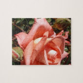 Perzikroze Roos Legpuzzel (Horizontaal)