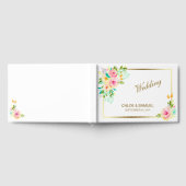 Perzikroze rozen bruiloft gastenboek (Volledig)