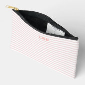 Perzikroze Streep Vintage Kleine Initialen Monogra Etui (Open)