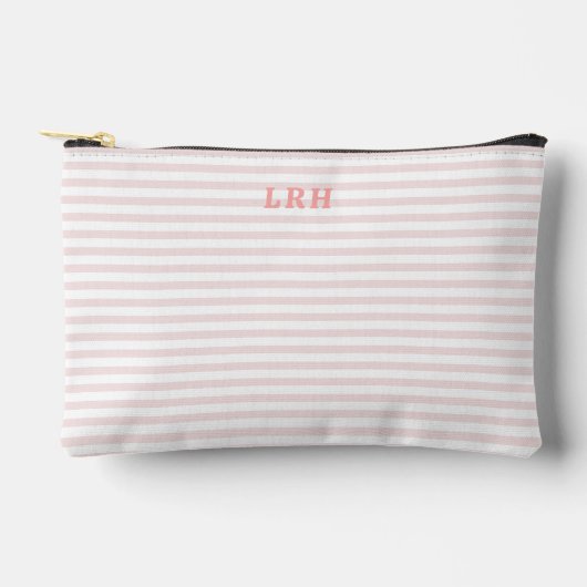 Perzikroze Streep Vintage Kleine Initialen Monogra Etui (Voorkant)
