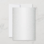 Perzikrozen Bloem Zilver Glitter Elegante Trouw Save The Date (Achterkant)