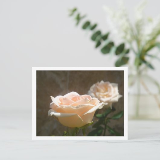 PerzikRozen Briefkaart (Staand voorkant)