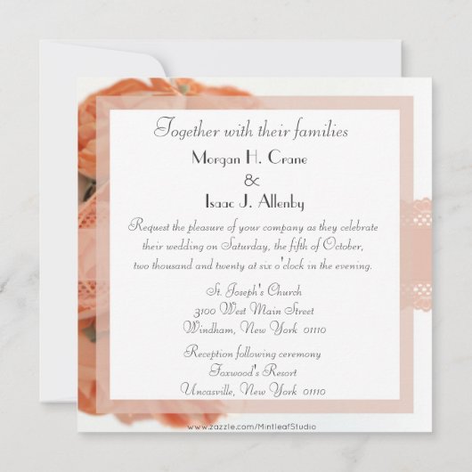 PerzikRozen en uitnodiging tot weddenschappen (Achterkant)