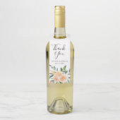 Perzikrozen | Persoonlijk Huwelijk Flessenhanger (Op fles)