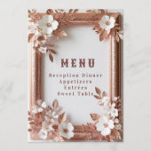 💍 Perzikrozen Rose Goud Lente Trouwdecoratie 🌸 Menu (Voorkant)