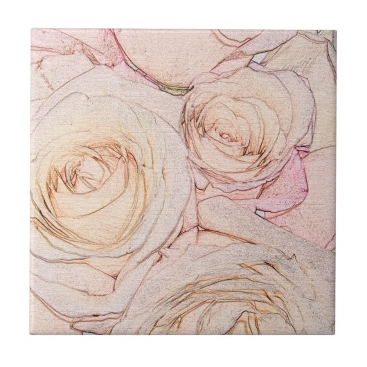 PerzikRozen Tegeltje (Voorkant)