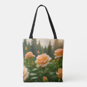 Perzikrozen Tote Tas (Achterkant)