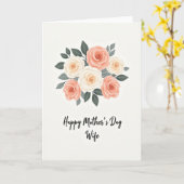 Perzikrozen Vrouwendag kaart (Gele Bloem)