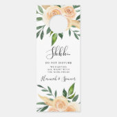 PerzikRozen | Welkom bij het huwelijk en niet stor Deurhanger (Achterkant)