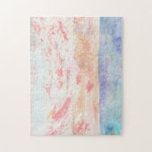 Perzikschilderij waterverf legpuzzel (Verticaal)