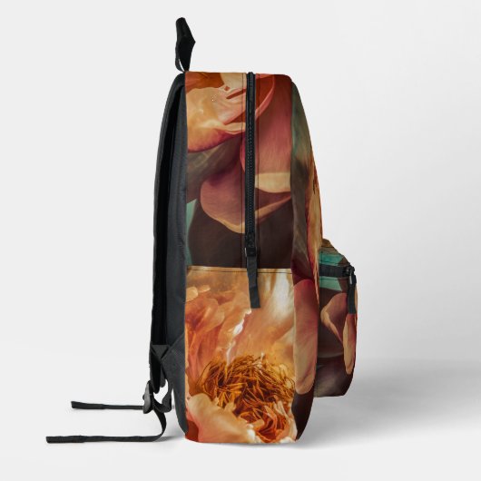 Perzikschoonheid Bedrukte Rugzak (Links)