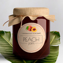 Perzikspam Stickers met een etiket voor kleine pro