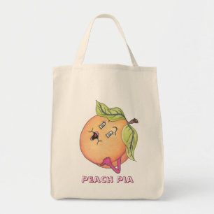 "Perzikspia" — Grocery Bag Tote Bag