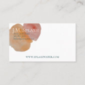 Perzikspiegel en Oranje Waterverf Visitekaartje (Achterkant)