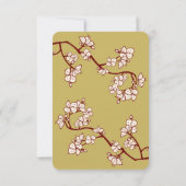 Perzikspier/krottenbloesem Dubbelgeluk Rode ontvan Kaart (Achterkant)