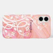 Perzikspiraaltjes, Filigree en Flowers Case-Mate iPhone Case (Achterkant (horizontaal))