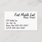 Perzikspiraaltjes, Filigree en Flowers Visitekaartje (Achterkant)