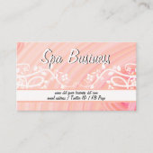 Perzikspiraaltjes, Filigree en Flowers Visitekaartje (Voorkant)