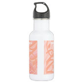 Perzikspiraaltjes, Filigree en Flowers Waterfles (Achterkant)