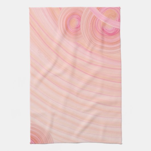 Perzikspiralen en roze pasta's theedoek (Verticaal)