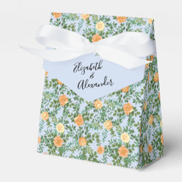  perziksridder-Roos met lichtblauw Bedankdoosjes