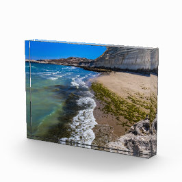 Perzikstrand in Puerto Piramides, Argentinië Fotoblokken