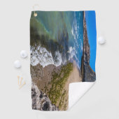 Perzikstrand in Puerto Piramides, Argentinië Golfhanddoek (Insitu)