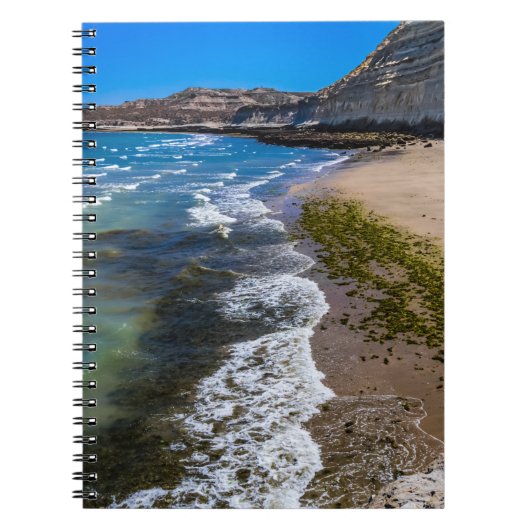 Perzikstrand in Puerto Piramides, Argentinië Notitieboek (Voorkant)