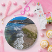 Perzikstrand in Puerto Piramides, Argentinië Papieren Bordje (Feest)