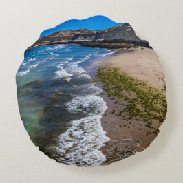 Perzikstrand in Puerto Piramides, Argentinië Rond Kussen