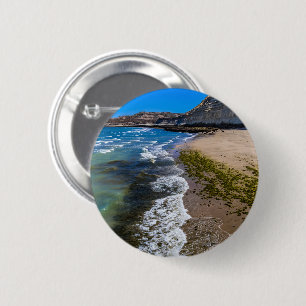 Perzikstrand in Puerto Piramides, Argentinië Ronde Button 5,7 Cm