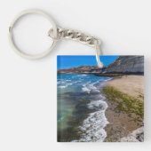 Perzikstrand in Puerto Piramides, Argentinië Sleutelhanger (Voorkant)