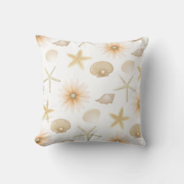 Perzikstrand Schelpen & Bloemen Moderne Glamour Wo Kussen