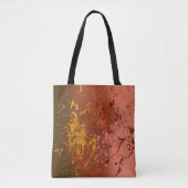 Perzikstuif: Abstracte spattenkunst Tote Bag (Voorkant)