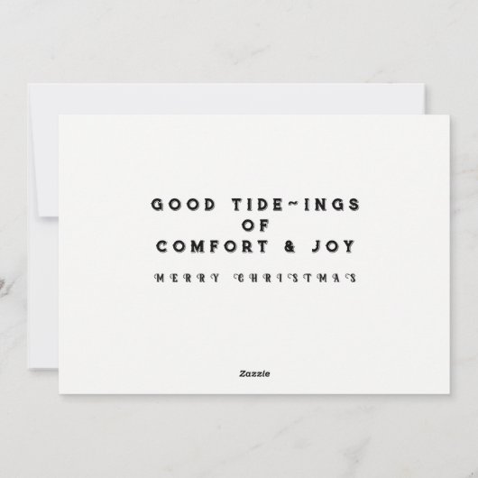 Perziksurfkerstmis Feestdagenkaart (Achterkant)