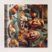 Perziktaart 1950s Retro Keukenscène Legpuzzel (Horizontaal)