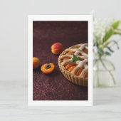 perziktaart kaart (Staand voorkant)