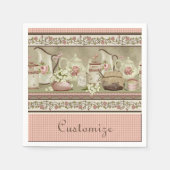  Perzikthee & Rozen Napkins Servetten (Voorkant)