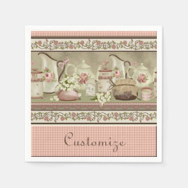  Perzikthee & Rozen Napkins Servetten