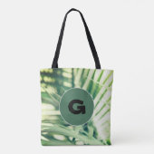 Perzikthema's, palmschijfjes, schetsboek tote bag (Achterkant)