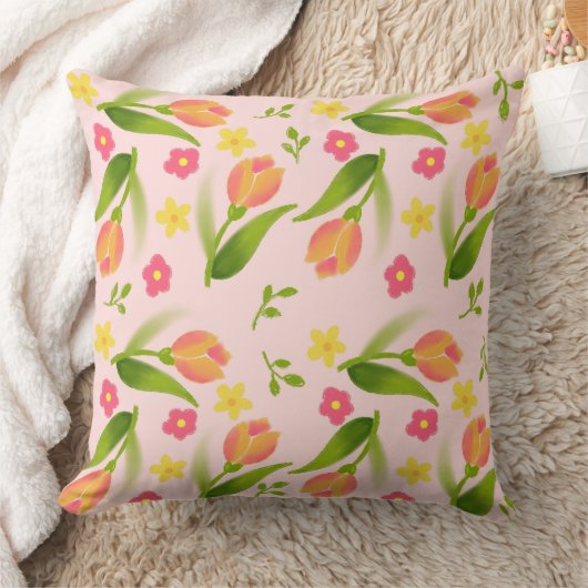 perziktulpen kussen (Deken)