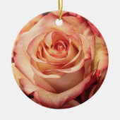 Perzikventilator Roos Keramisch Ornament (Voorkant)