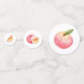 perzikverjaardag confetti (Voorkanten)