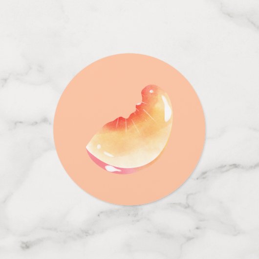 perzikverjaardag confetti (Kleine voorkant)