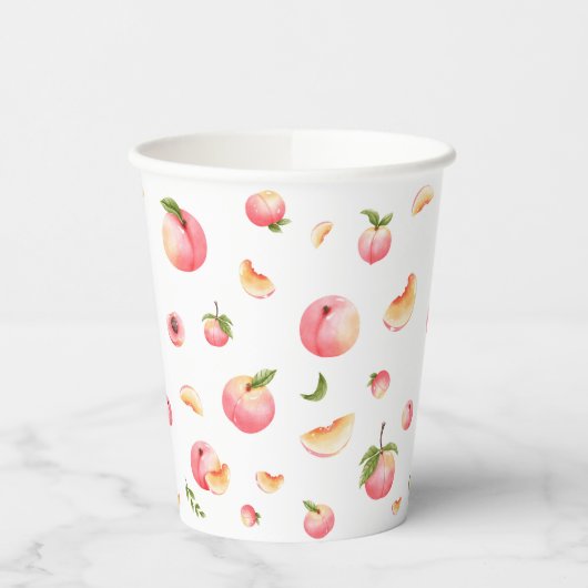 perzikverjaardag papieren bekers (Links)