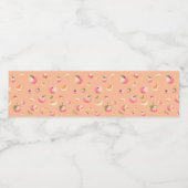 perzikverjaardag waterfles etiket (Enkel label)