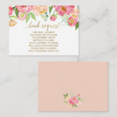 Perzikverzoek en roze verzoek om inschrijving voor informatiekaartje (Voorkant / Achterkant)