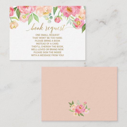 Perzikverzoek en roze verzoek om inschrijving voor informatiekaartje (Voorkant / Achterkant)